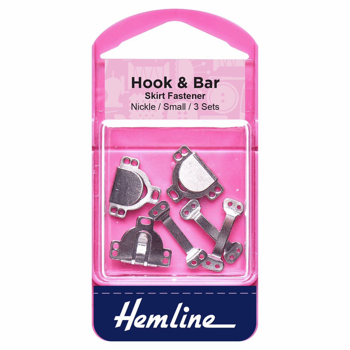 Hook and Bar: Small: Nickel: Pack of 3 Skirt/Trouser
