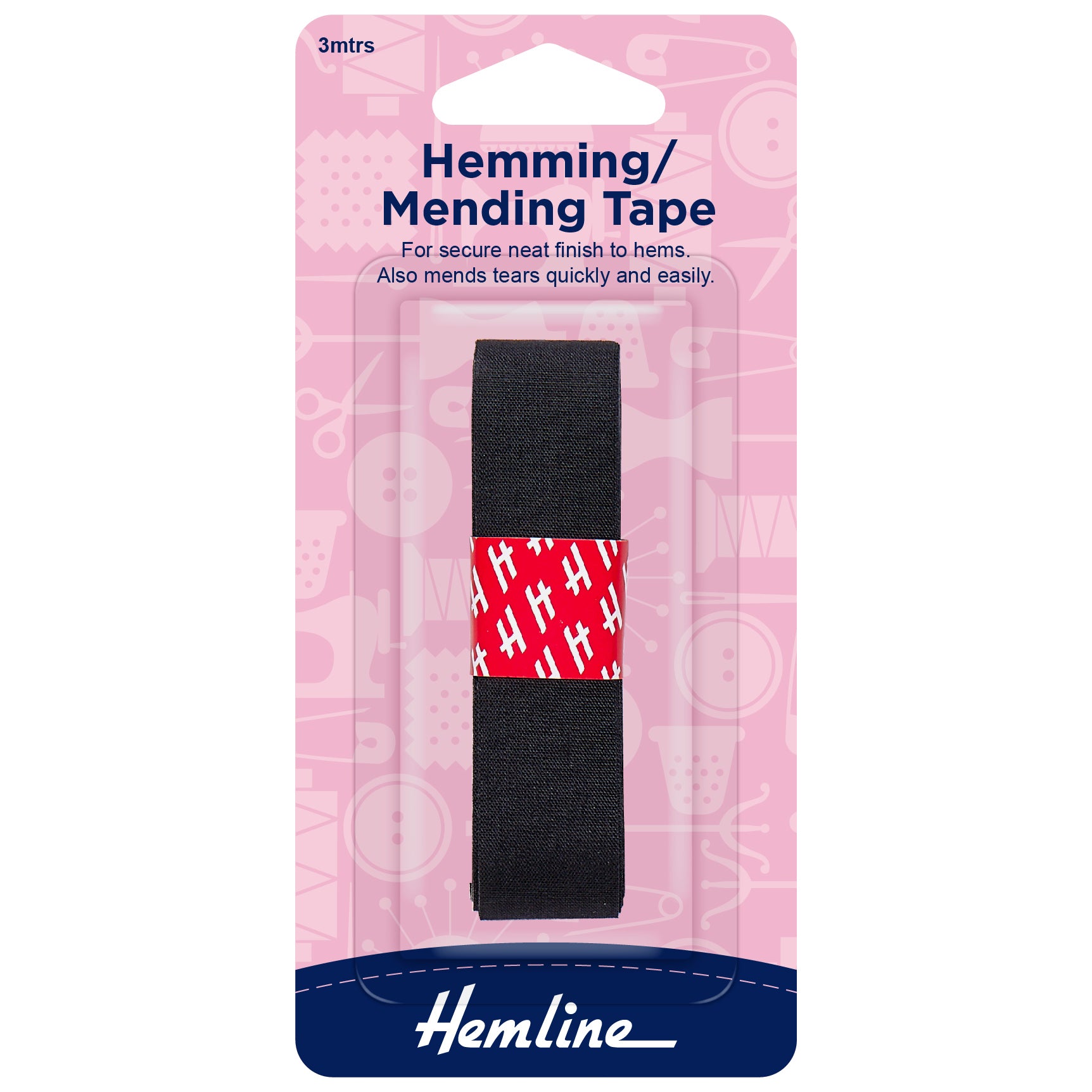 Hemming/Mending Iron on Tape Black 20mm x 3mts