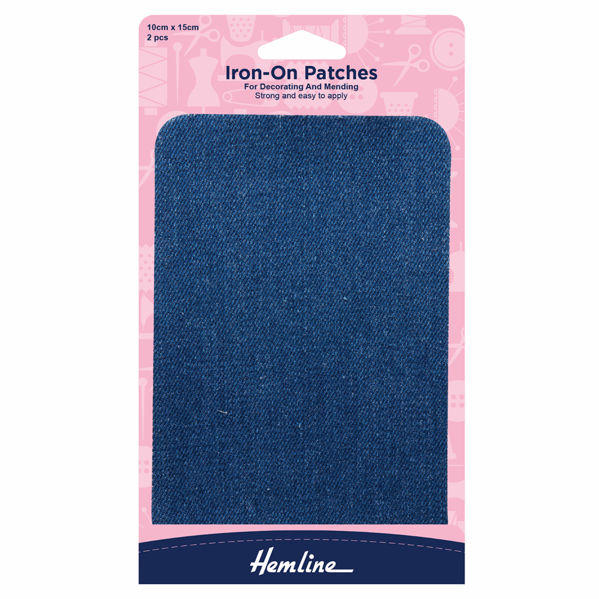 Iron-on Patches Cotton Twill Medium Denim 10cm x 15cm