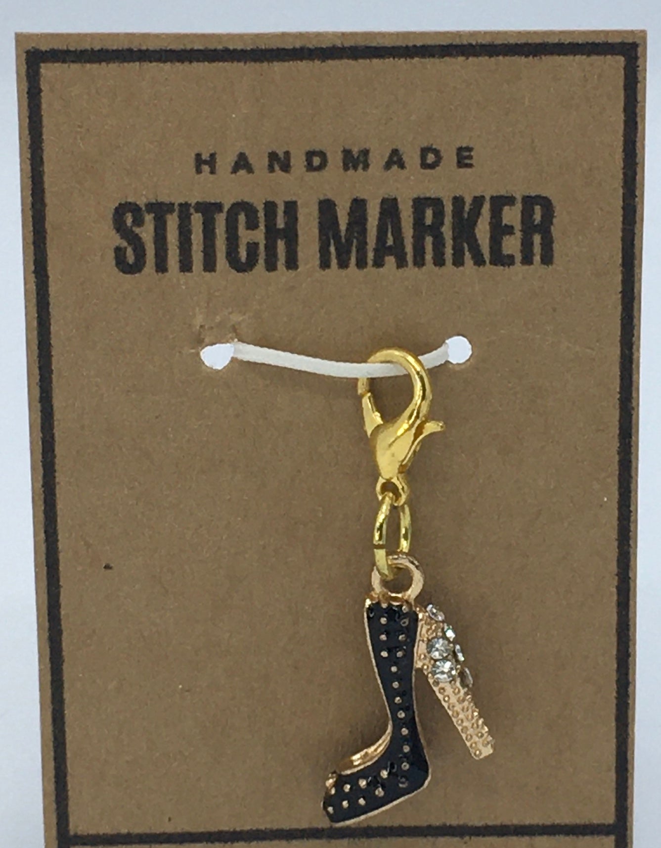 Shoe Handmade Stitch Marker - Black