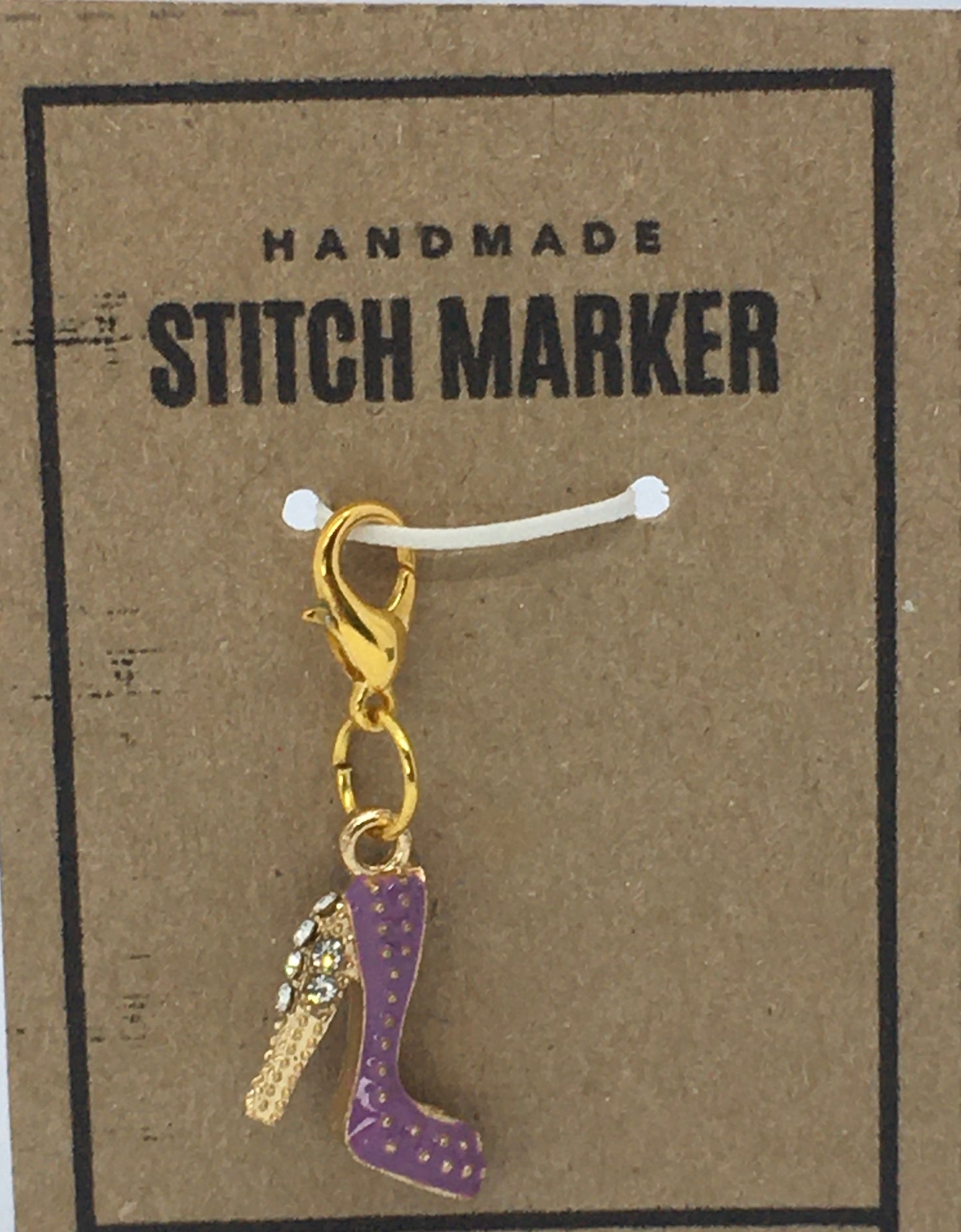 Shoe Handmade Stitch Marker - Purple