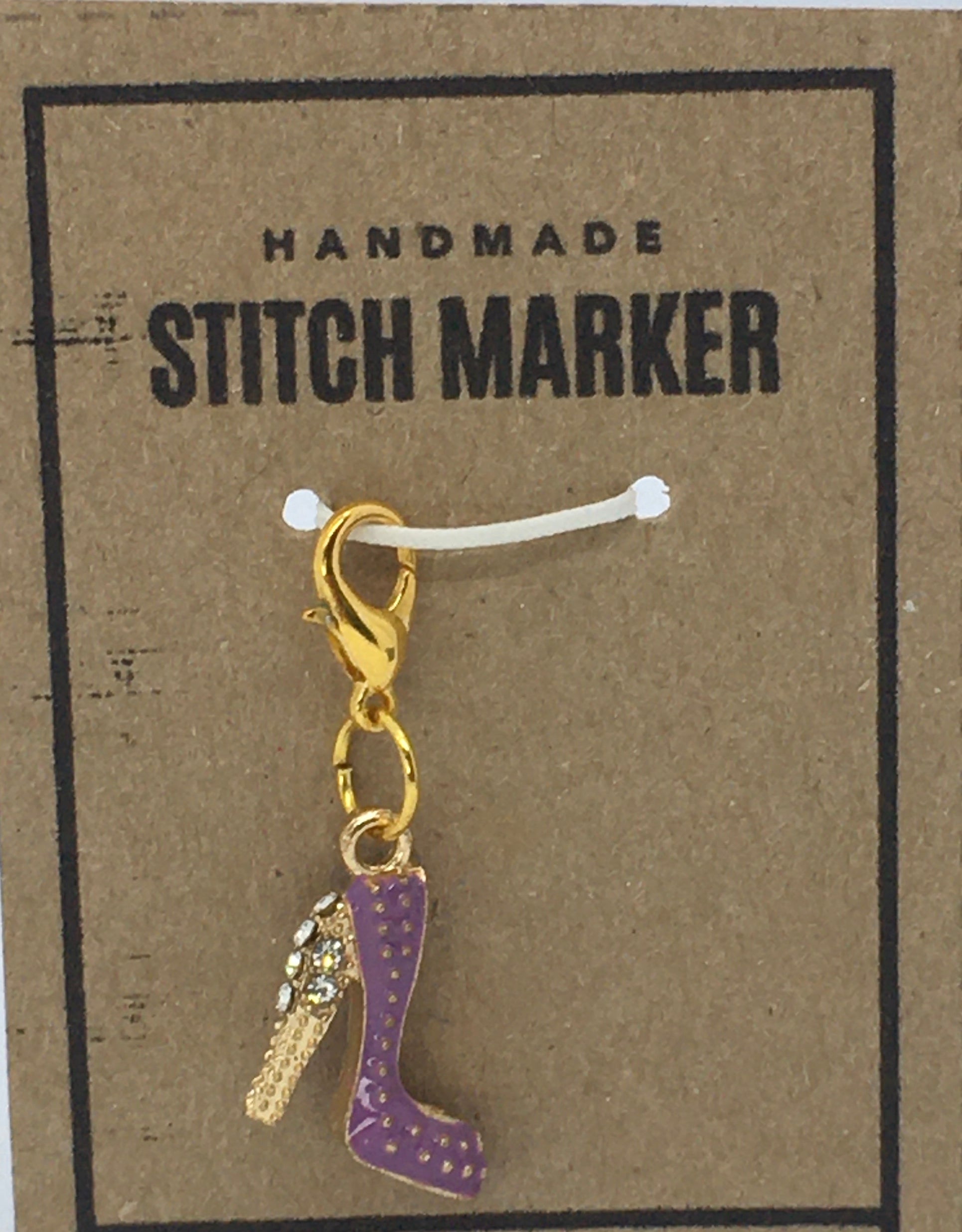 Shoe Handmade Stitch Marker - Purple