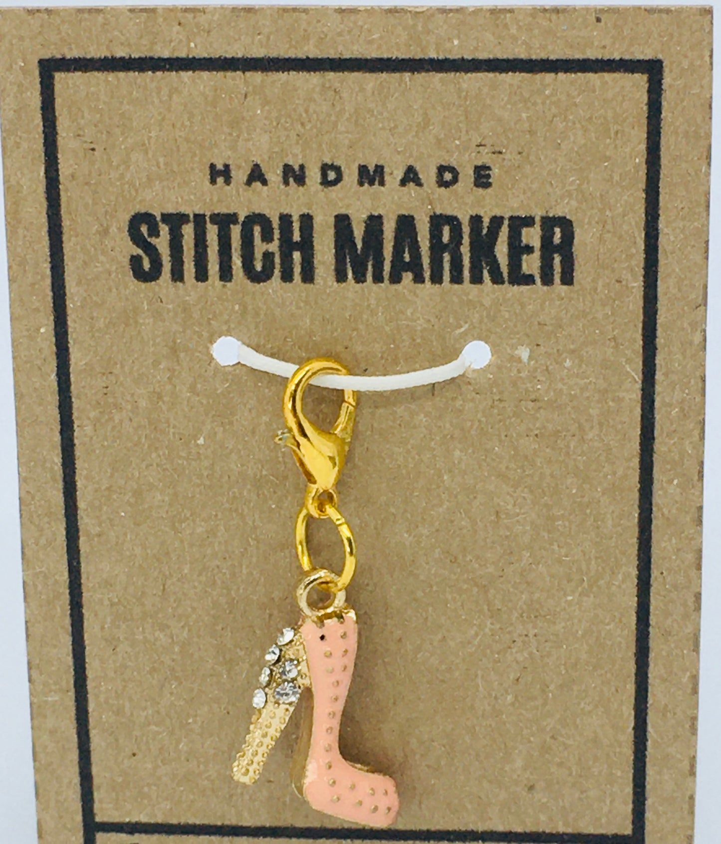 Shoe Handmade Stitch Marker - Peach