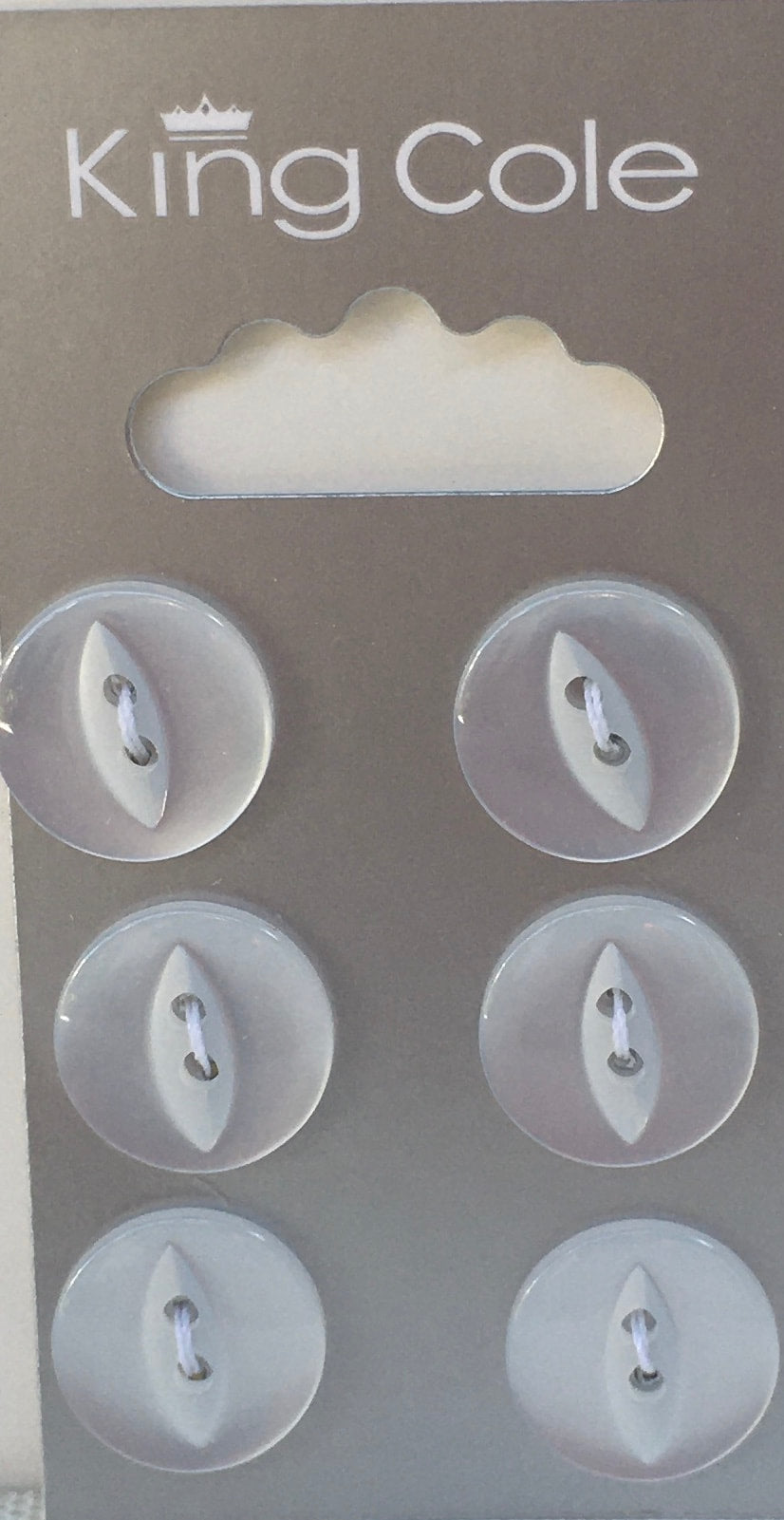 BUT007 White Fish Eye Buttons Medium