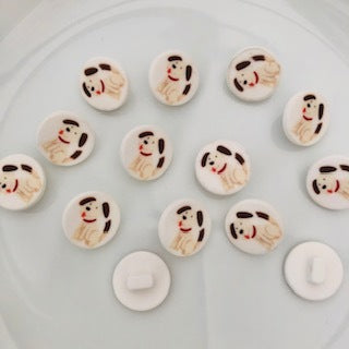 Dog 15mm White/fawn