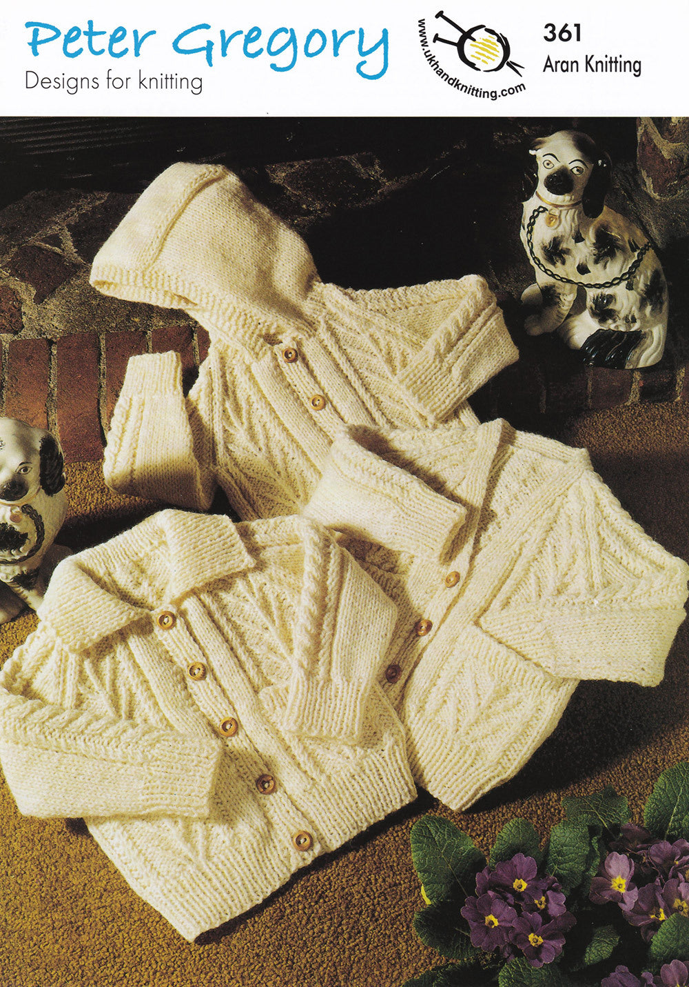 Children Aran 361 Jackets and a cardigan 20”-28