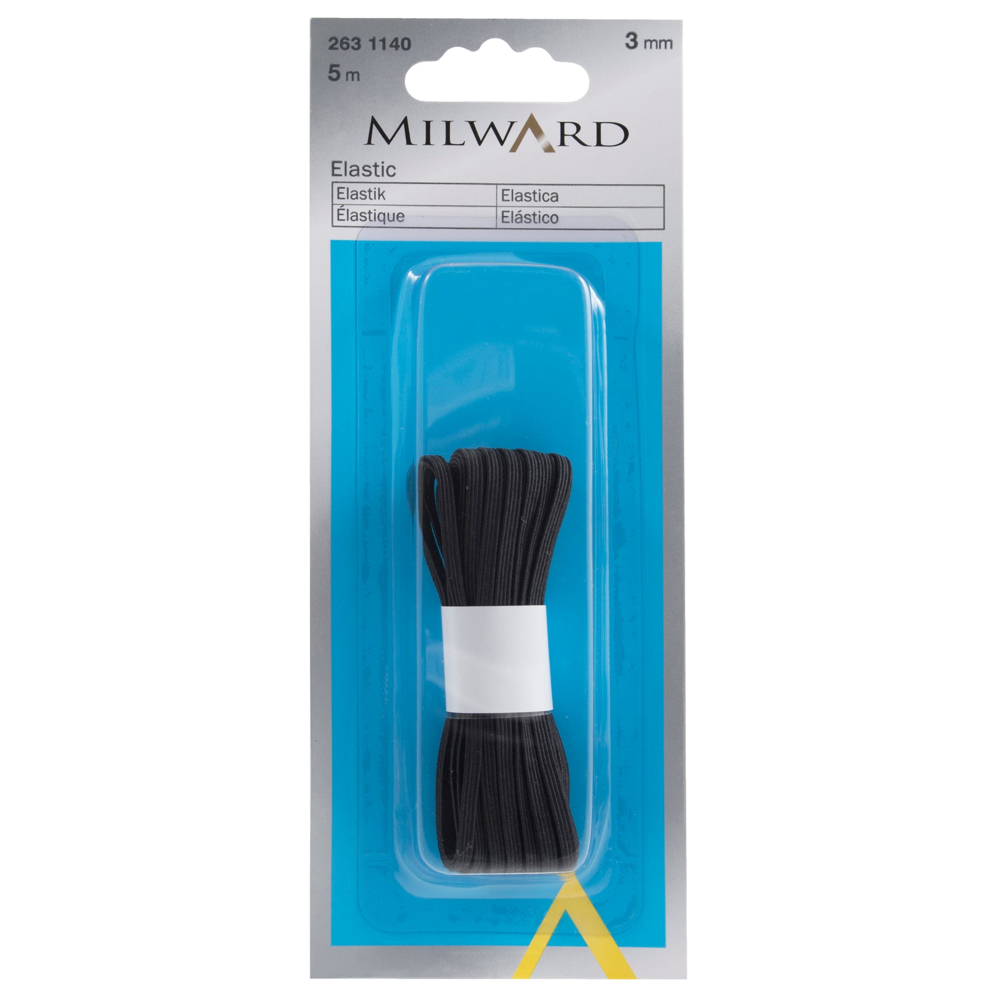 Elastic 3mm x 5mtr Black