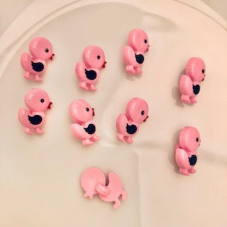 Duck Shaped Walking Button 18mm Light Pink