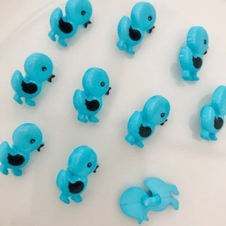 Duck Shaped Walking Button 18mm Turquoise