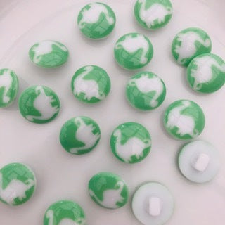 Dinosaur 15mm Green/White
