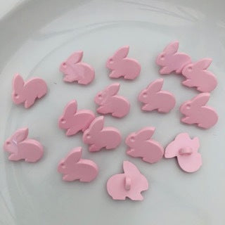 Bunny Shaped Button 17mm Pale Pink