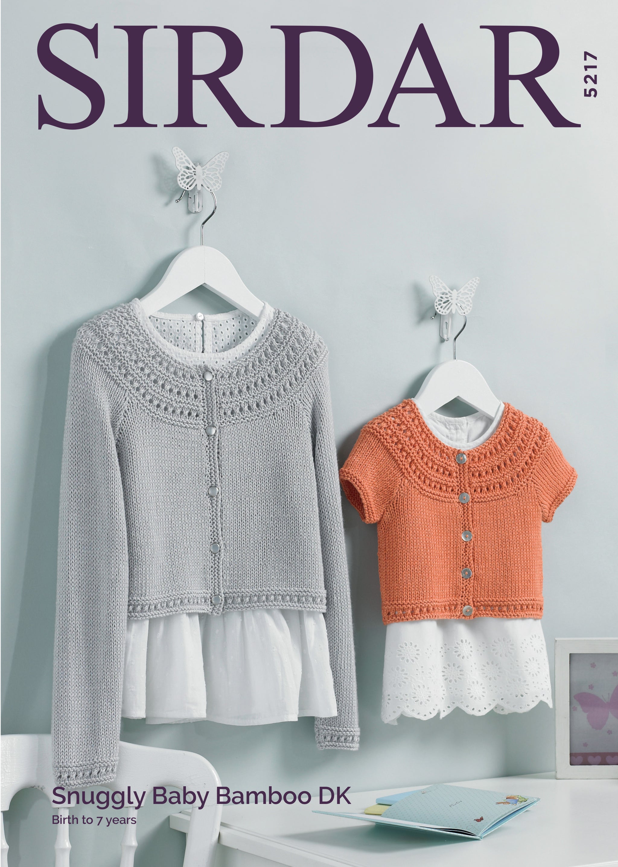 Sirdar 5217 Cardigans in Snuggly Baby Bamboo DK Leaflet