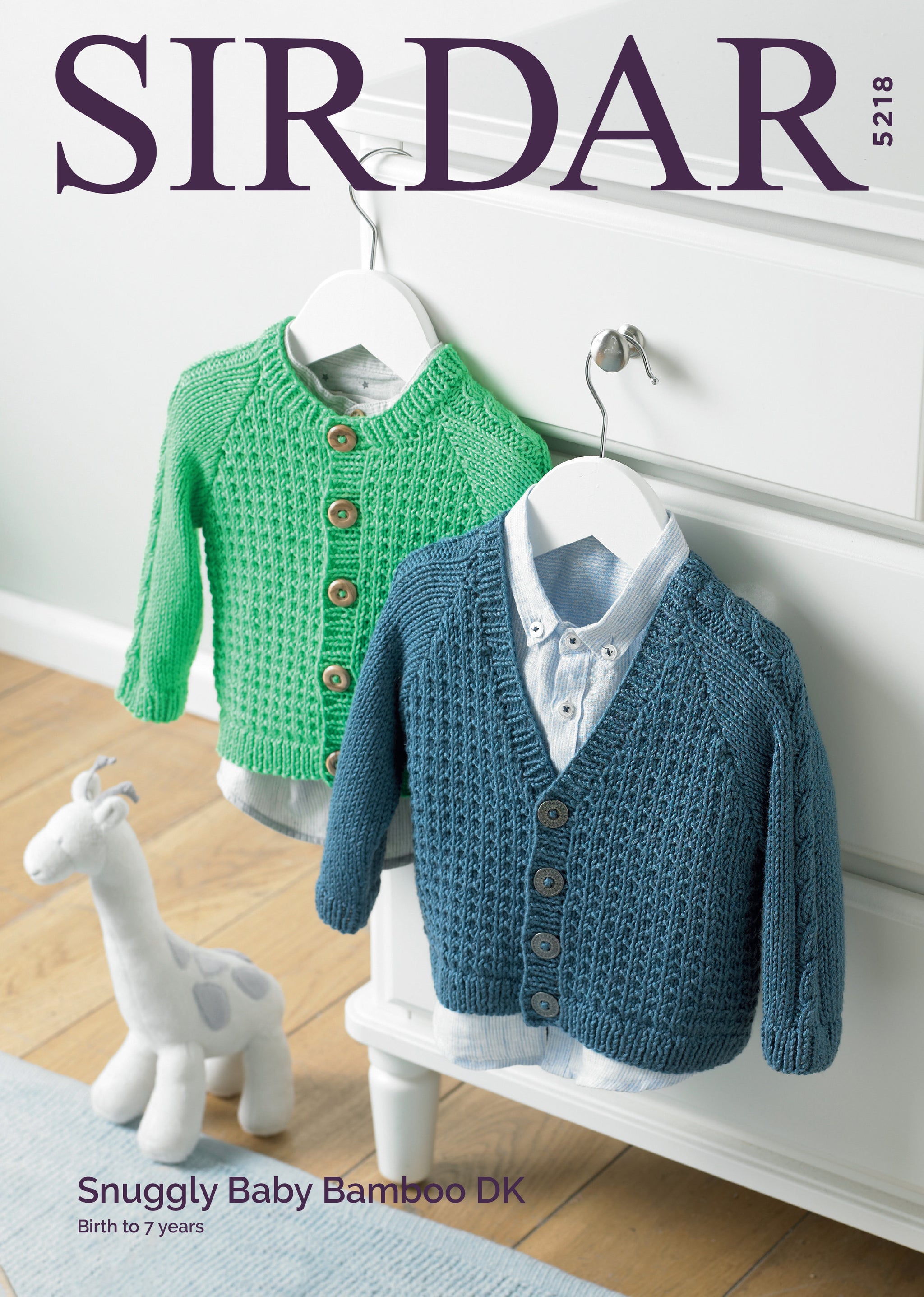 Sirdar 5218 Baby Boy's and Boy's Cardigans in Snuggly Baby Bamboo DK Leaflet