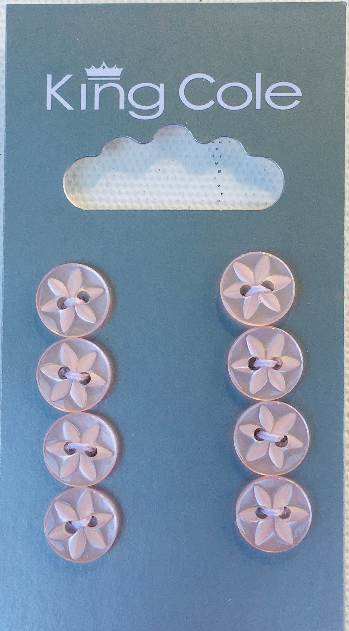 BUT036 Star Buttons: Pale Pink Small