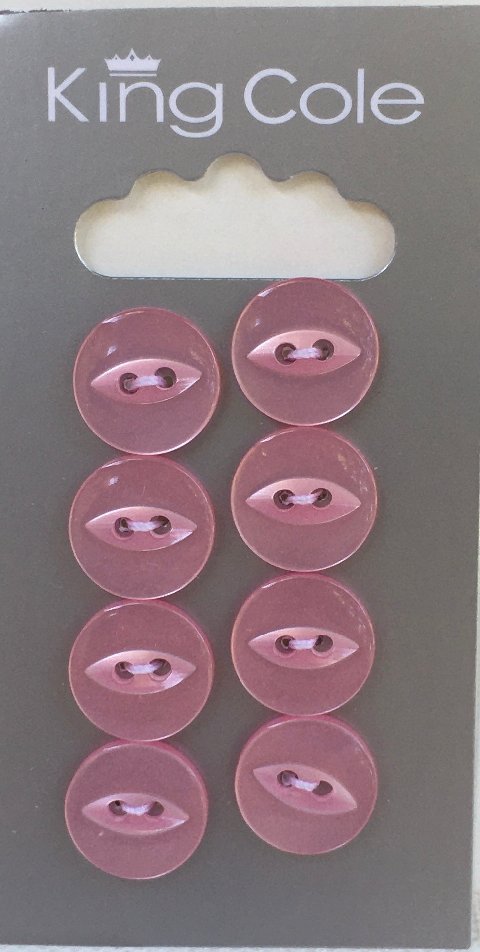 BUT041 Fisheye Button Pink Small