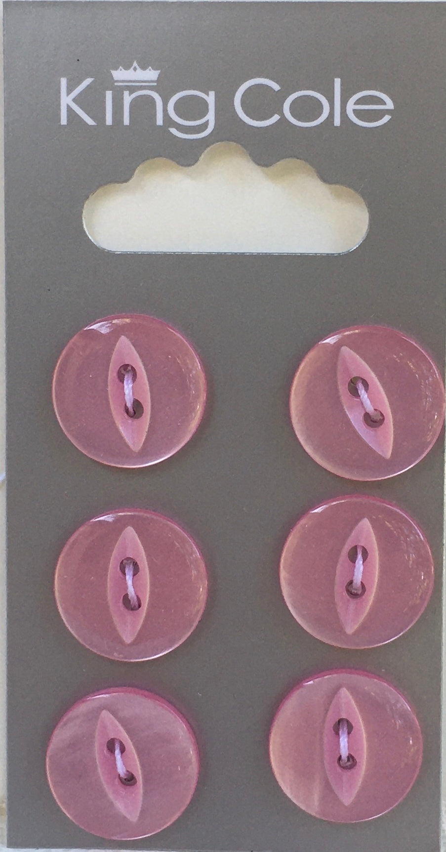 BUT042 Fisheye Button Pink Medium