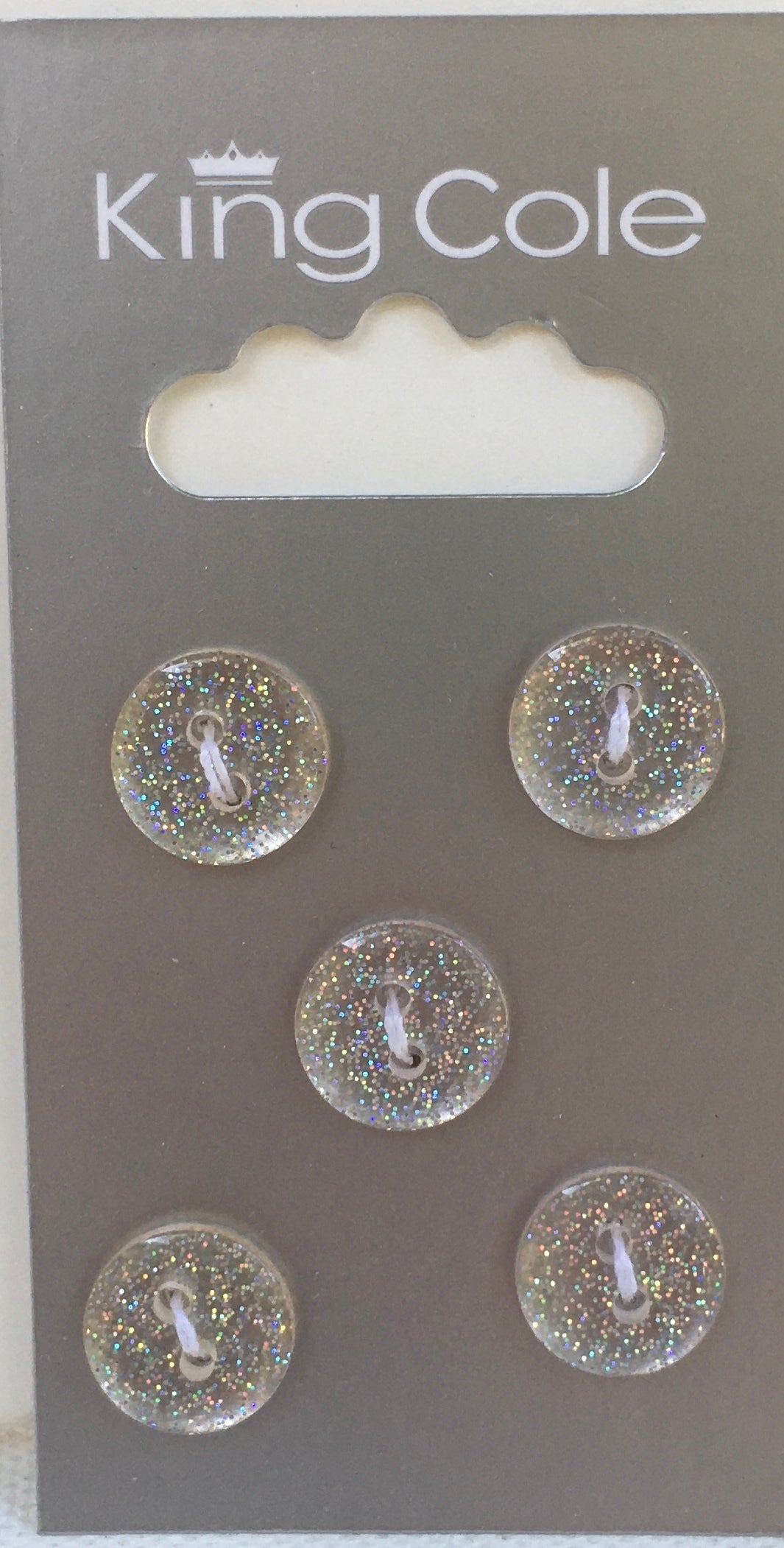 BUT056 Round Glitter Effect Buttons Small