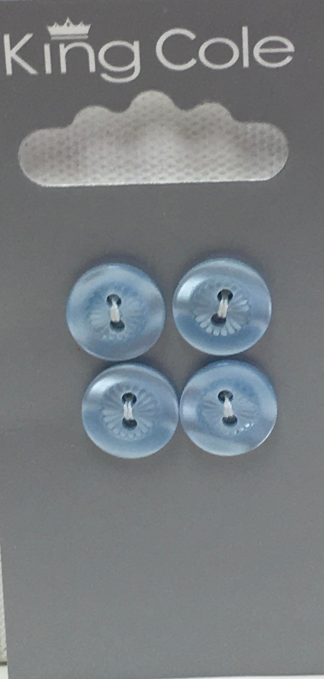 BUT068 Round Petal Effect Buttons Blue Small