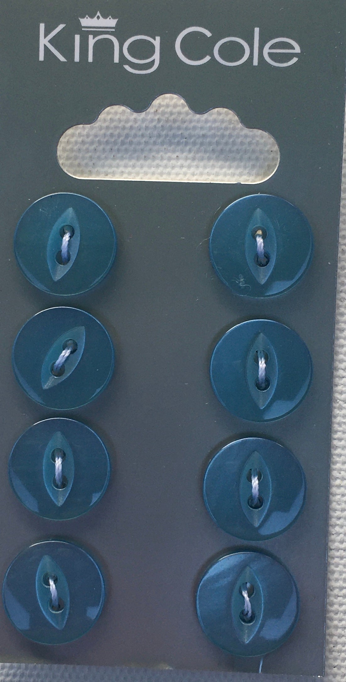 BUT070 Fisheyed Buttons Blue Small