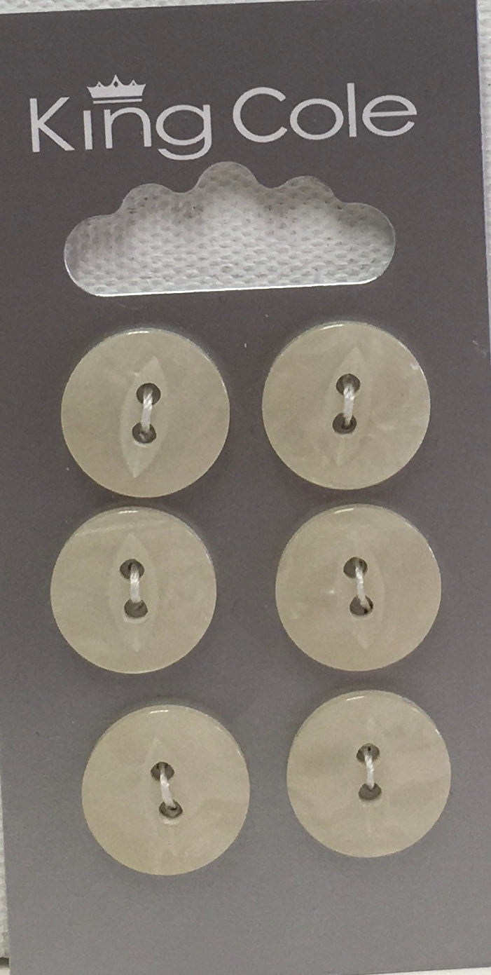 BUT090 Fisheyed Buttons Cream Medium