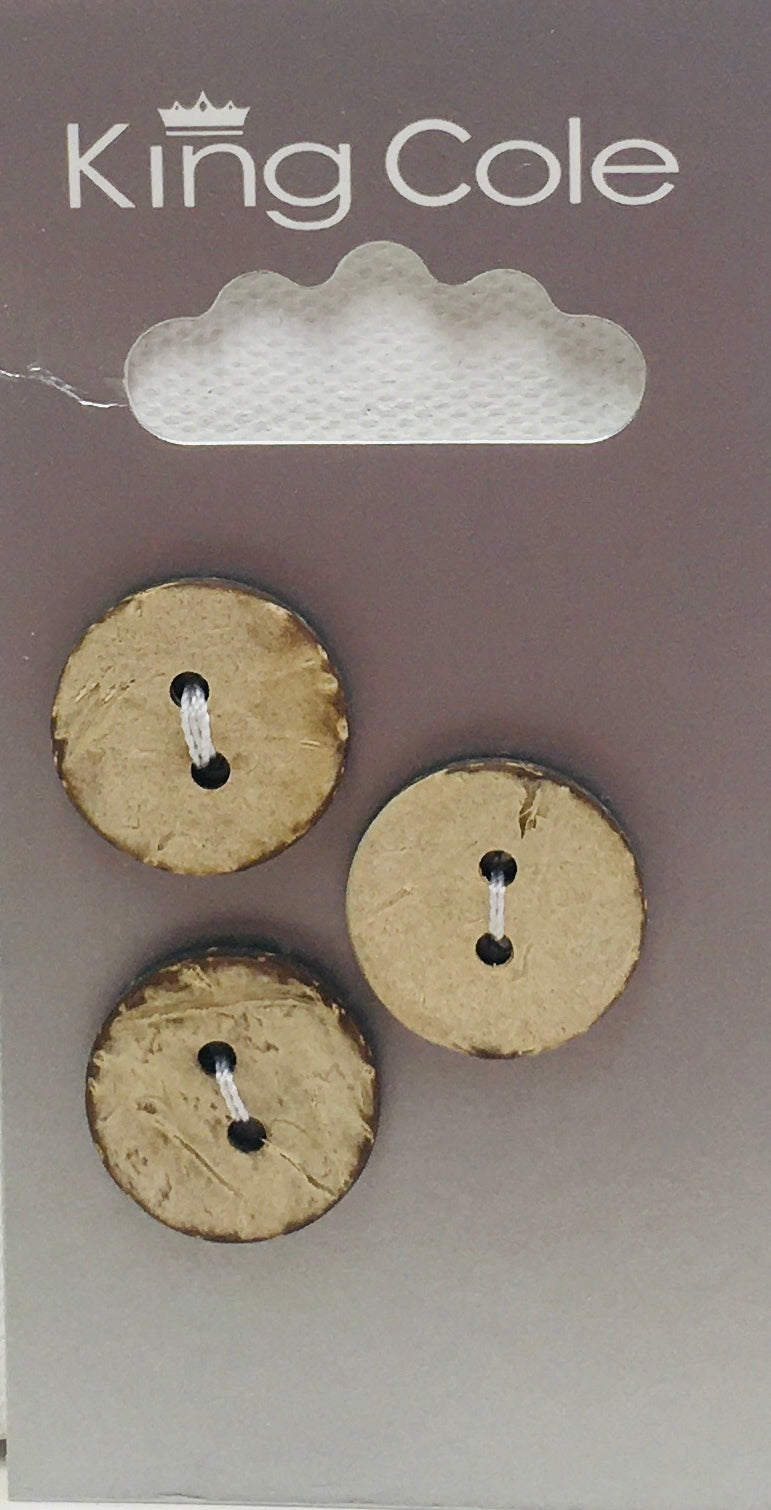 BUT117 Round Shell Buttons Beige Medium