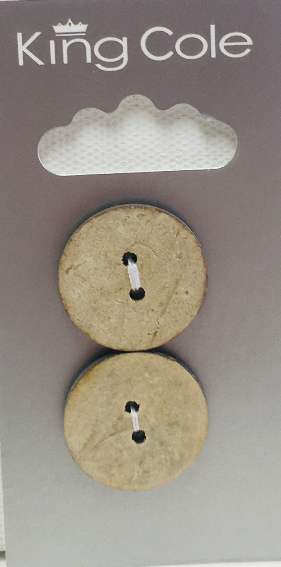BUT118 Round Shell Buttons Beige Large