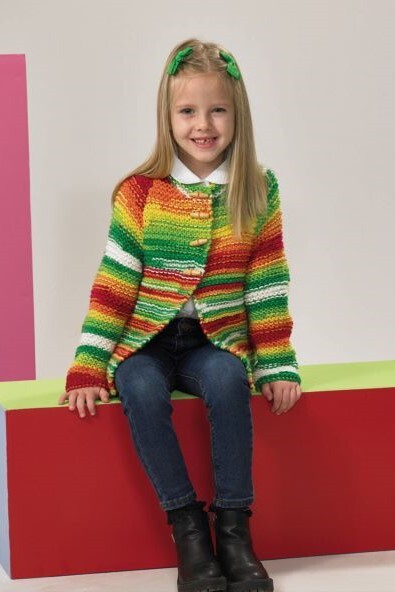 James C. Brett JB770 Garter Stitch Cardigan Knitting Pattern
