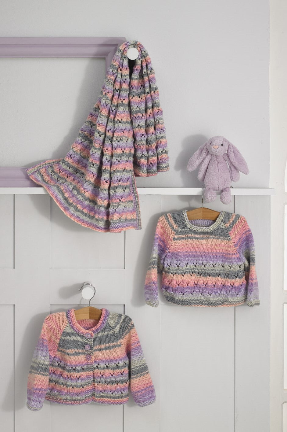 JB746: Twinkle DK Cardigan Or Sweater Blanket 14” - 22”