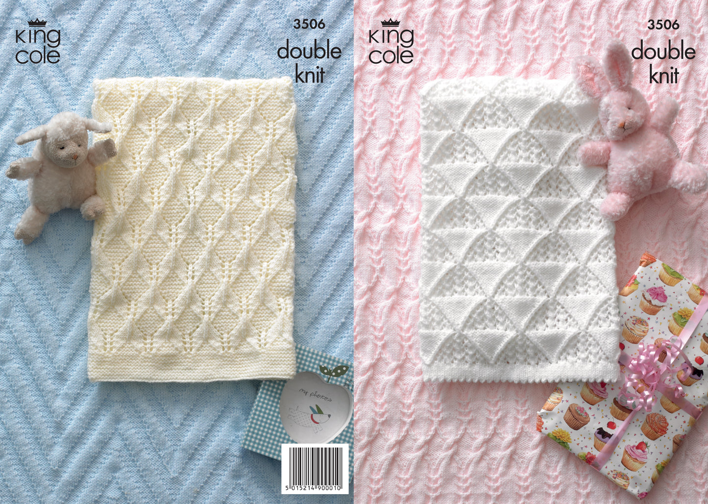 King Cole: 3506 DK Baby Blanket 4 Designs