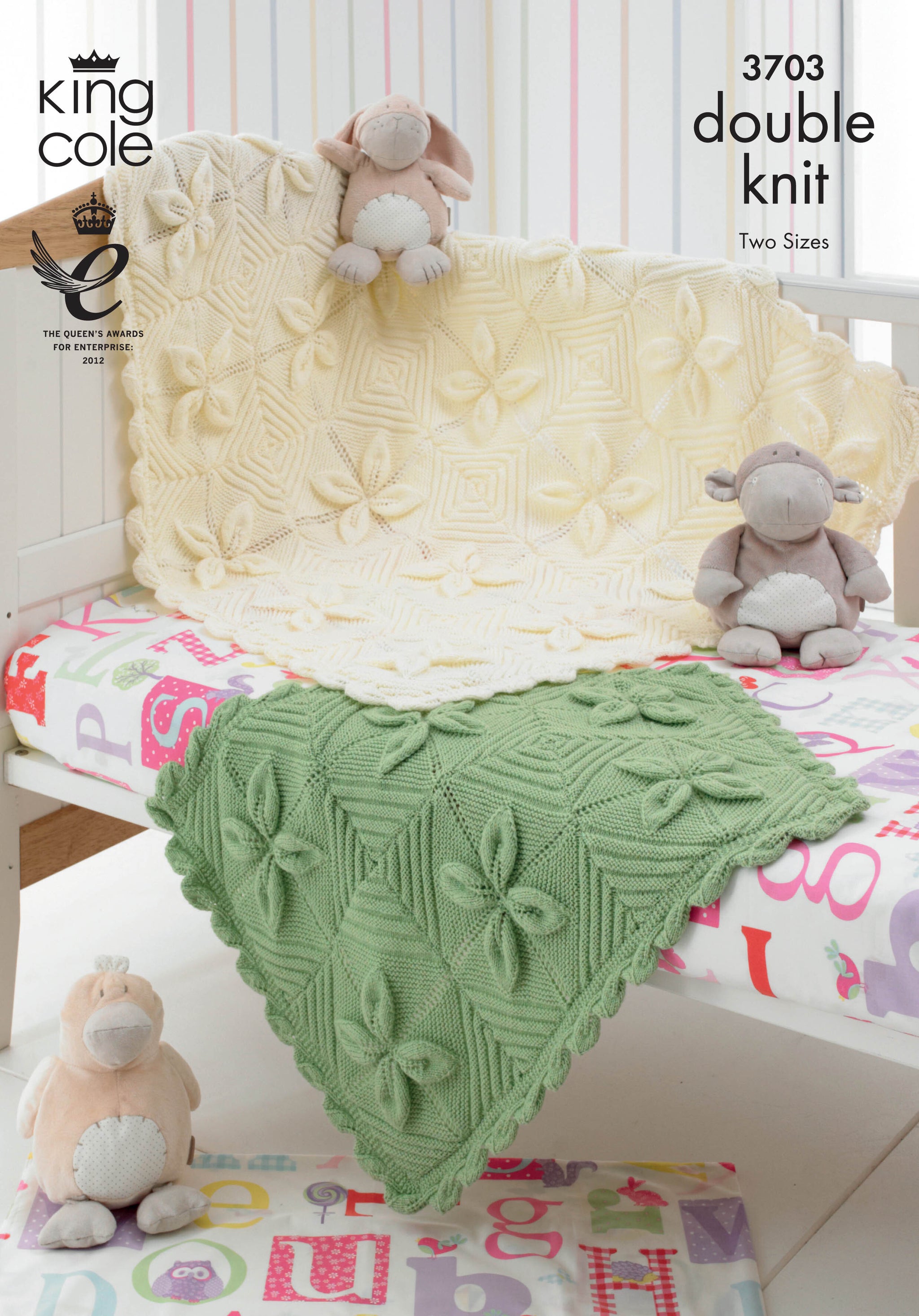 King Cole: 3703 DK Leaf Pram or Cot Blanket