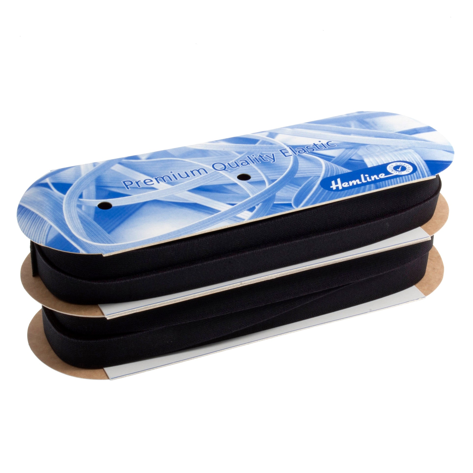 25mm Rib Elastic Black per Mtr