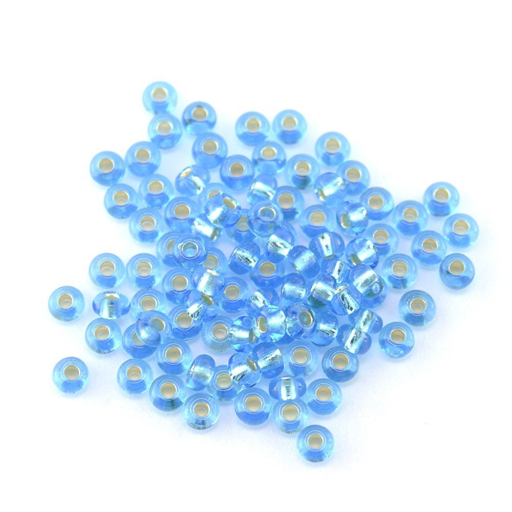 Gutermann Seed Beads Size 9/0 Silver Lined Turquoise 7230