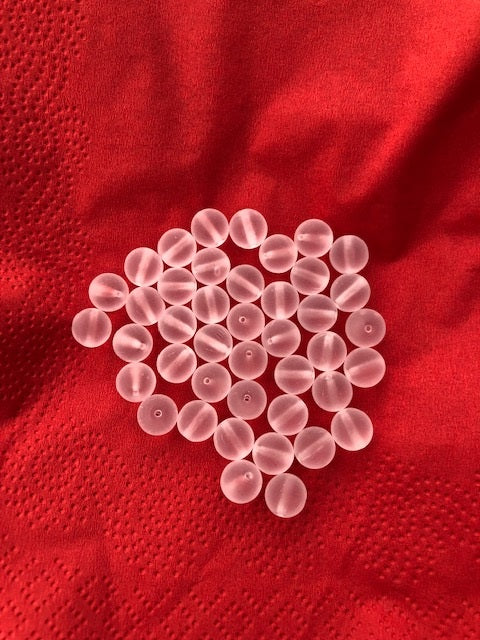 Gutermann Matt Glass Beads 1016 8mm Clear