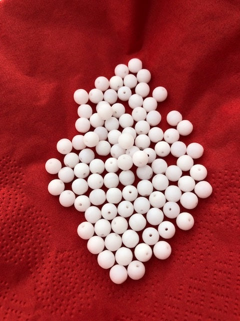 Gutermann Matt Glass Beads 1005 6mm White