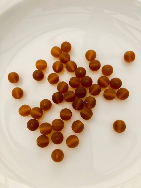 Gutermann Matt Glass Beads 1985 8mm Bronze