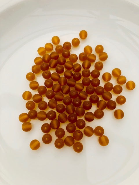 Gutermann Matt Glass Beads 1985 6mm Bronze