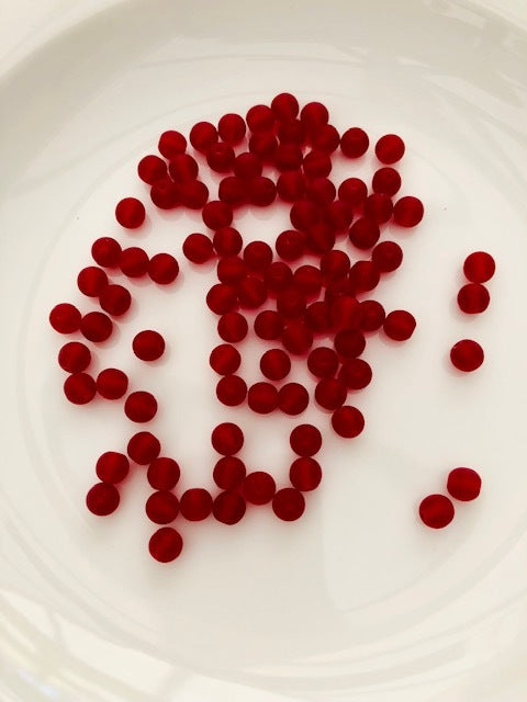 Gutermann Matt Glass Beads 4295 6mm Red