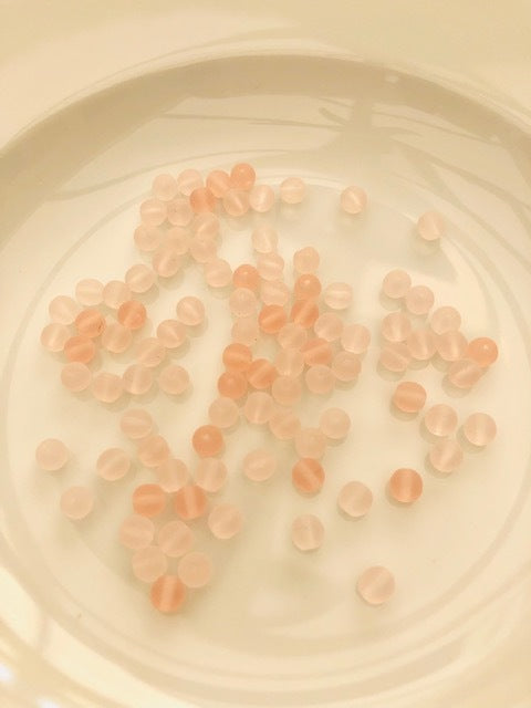 Gutermann Matt Glass Beads 5185 6mm Pink