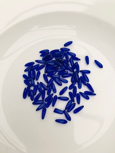 Gutermann Glass Tear Drop Beads 5960 3mm Royal Blue