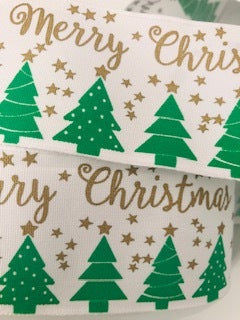 Merry Xmas Tree Christmas Ribbon