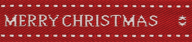 Merry Christmas Ribbon - 15mm x 1mtr
