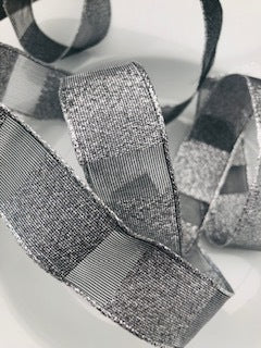 Silver Wired Edged Metallic Ribbon