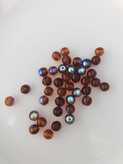 Gutermann Rainbow Glass Beads 2046 6mm Bronze