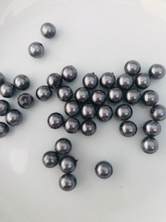 Gutermann Glass Beads 9380 8mm silver grey