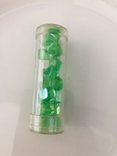 Gutermann Cube Glass Beads 8430 8mm Green