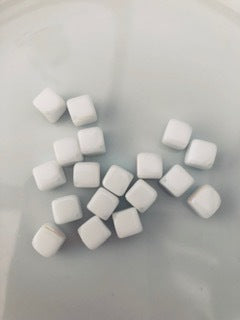Gutermann Cube Glass Beads 1005 8mm White