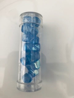 Gutermann Cube Glass Beads 6660 8mm Blue