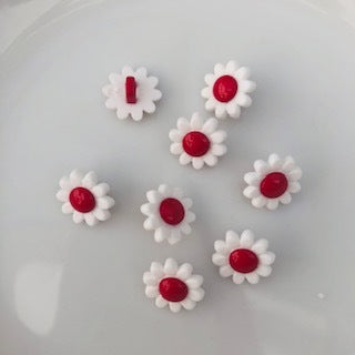Flower Button Red