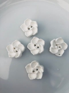 Flower Button White