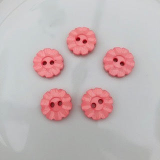 Flower Button 15mm Pale Pink